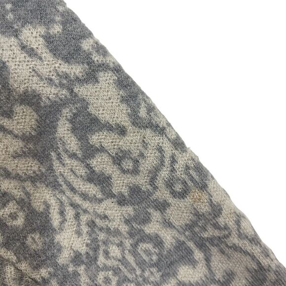 Garnet Hill X-Large Merino Wool Silk Sweater Cardigan Beaded Gray Womens READ - Picture 8 of 16